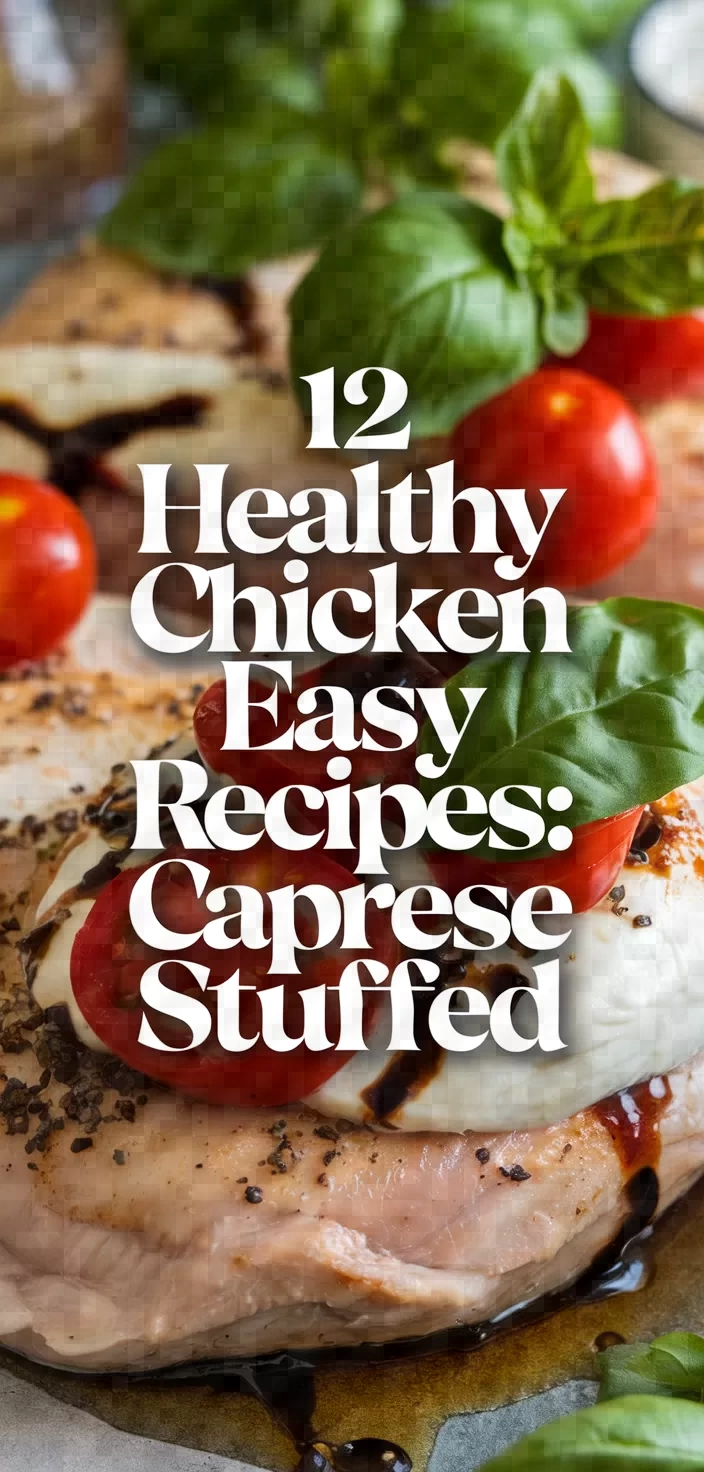 12. Healthy Chicken Easy Recipes: Caprese Stuffed