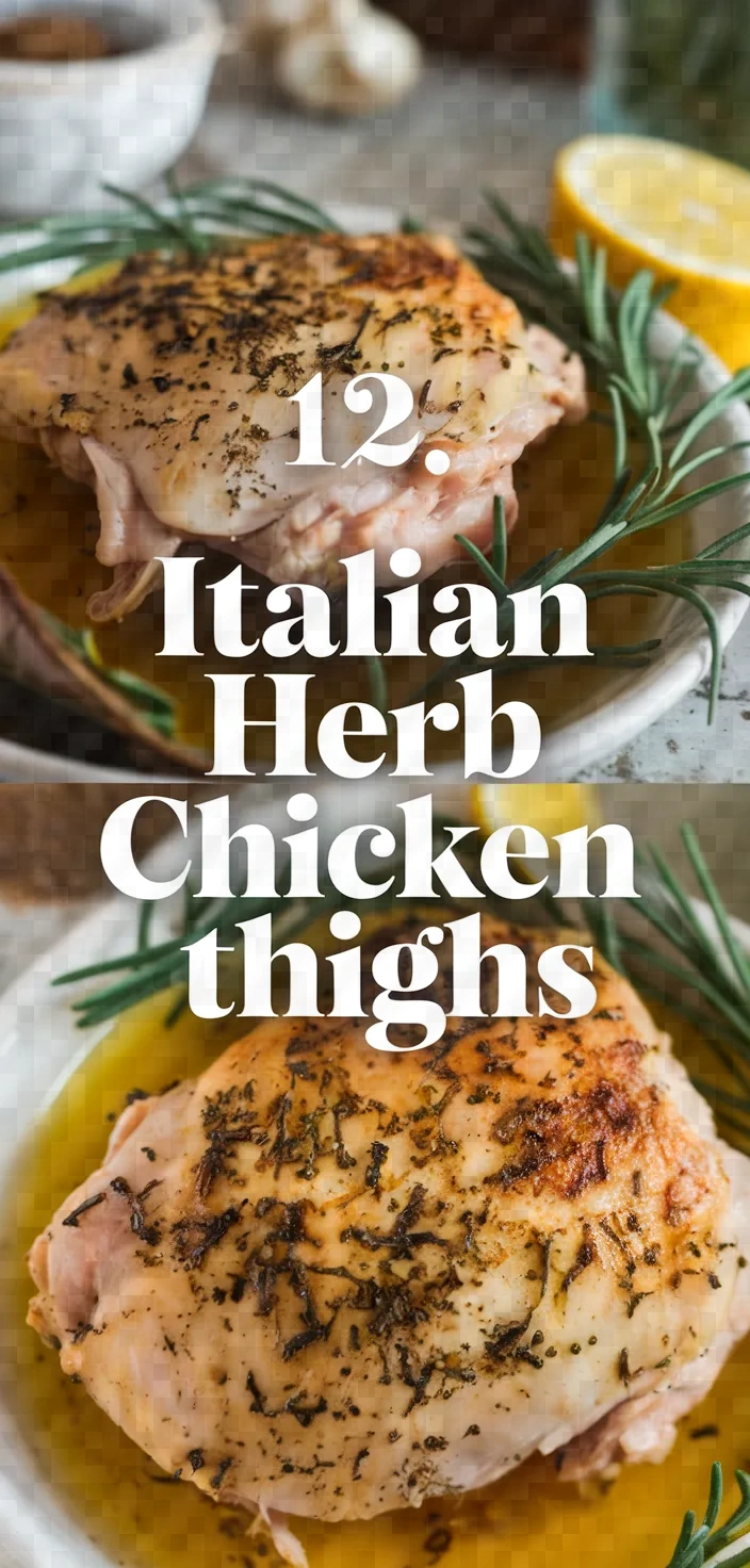 12. Italian Herb Chicken Thighs