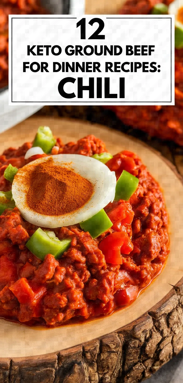 12. Keto Ground Beef for Dinner Recipes: Chili