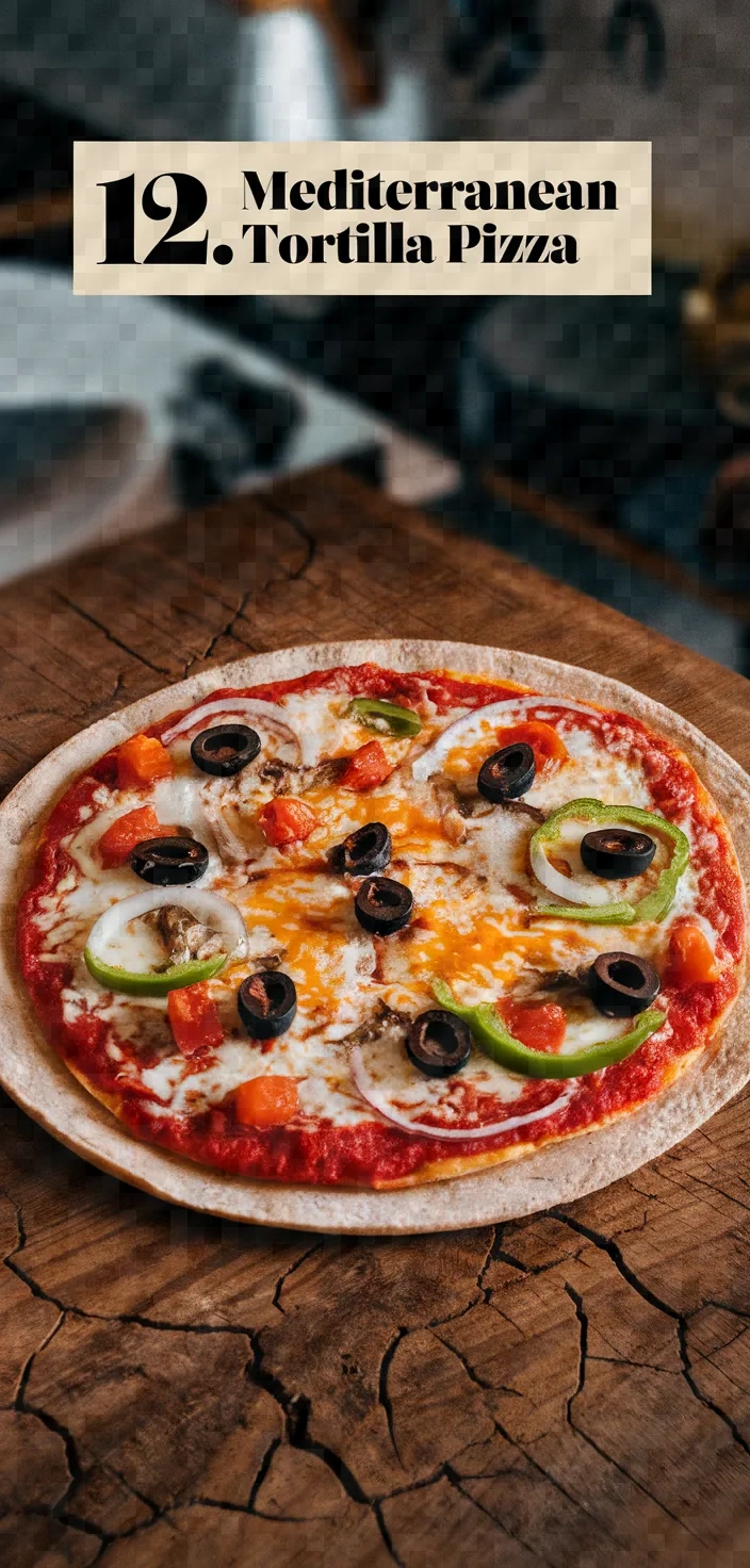 12. Mediterranean Tortilla Pizza