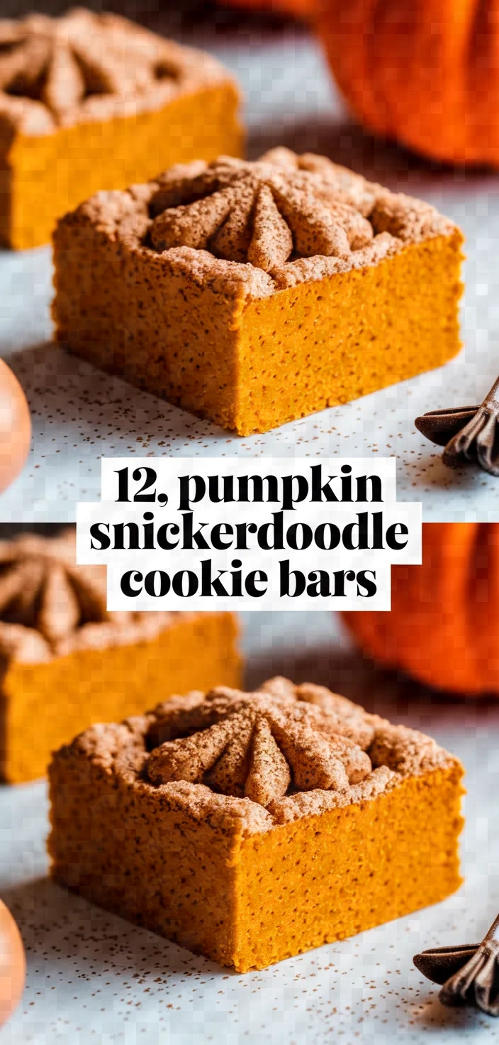 12. Pumpkin Snickerdoodle Cookie Bars