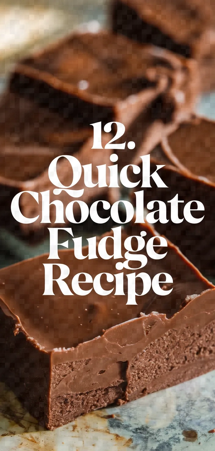 12. Quick Chocolate Fudge Recipe