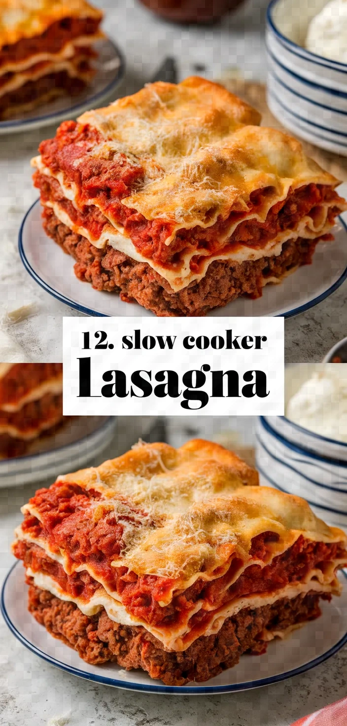 12. Slow Cooker Lasagna