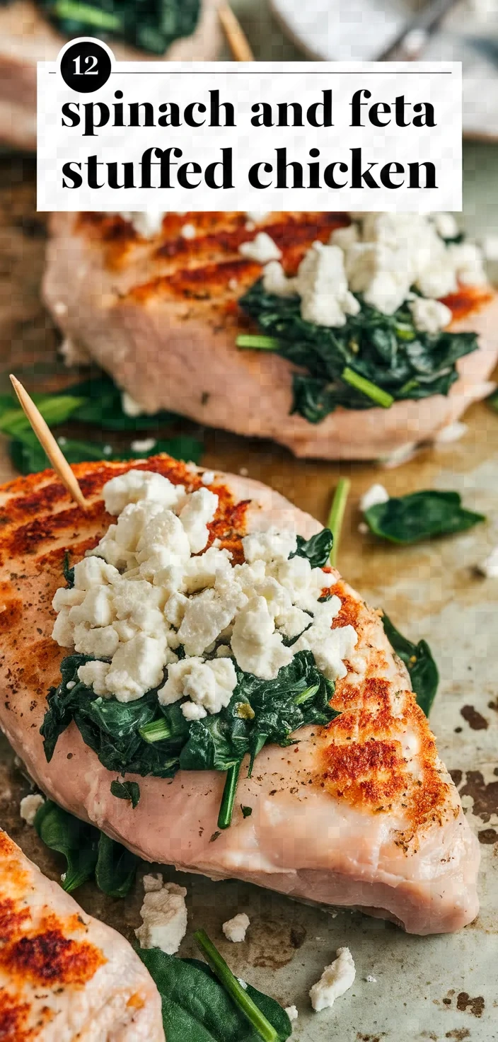 12. Spinach and Feta Stuffed Chicken