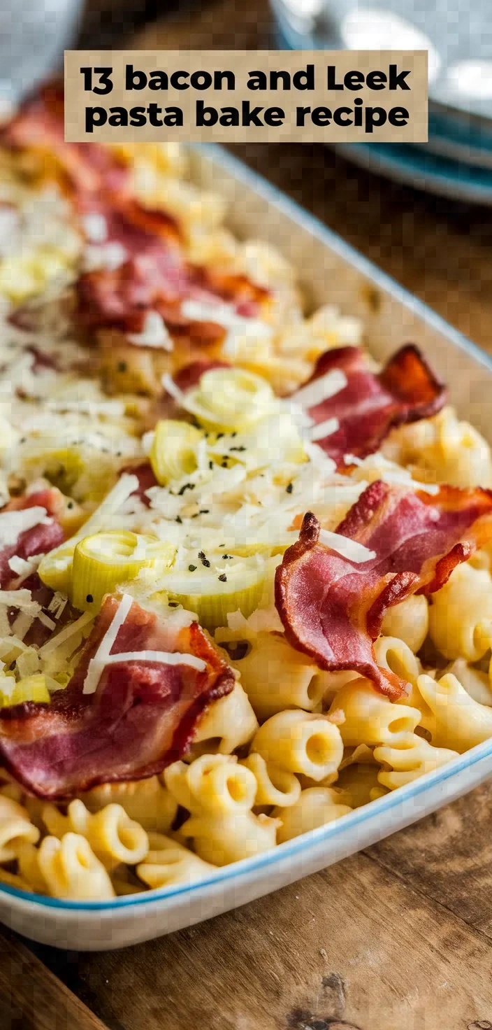 13. Bacon and Leek Pasta Bake Recipe