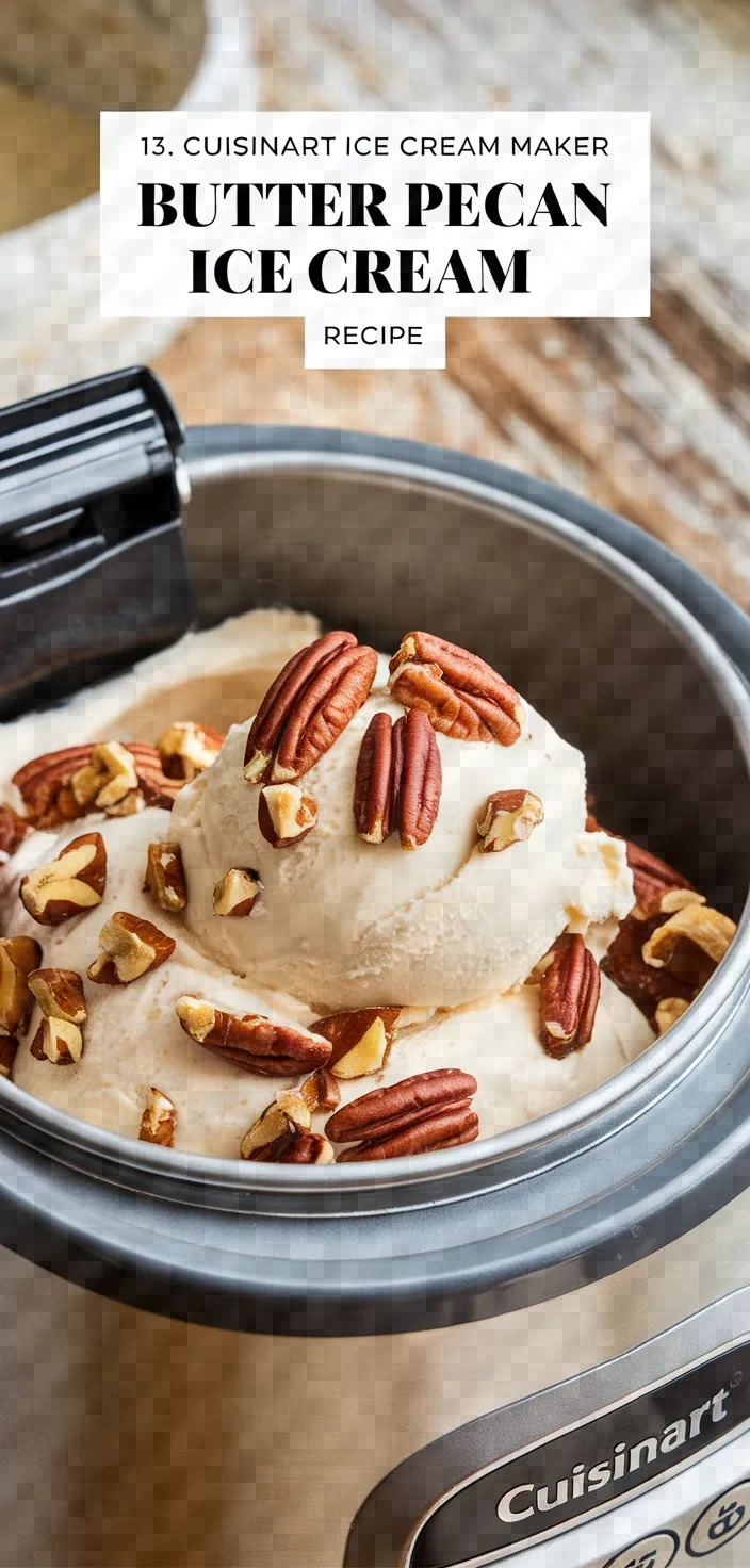 13. Cuisinart Ice Cream Maker Butter Pecan Ice Cream Recipe