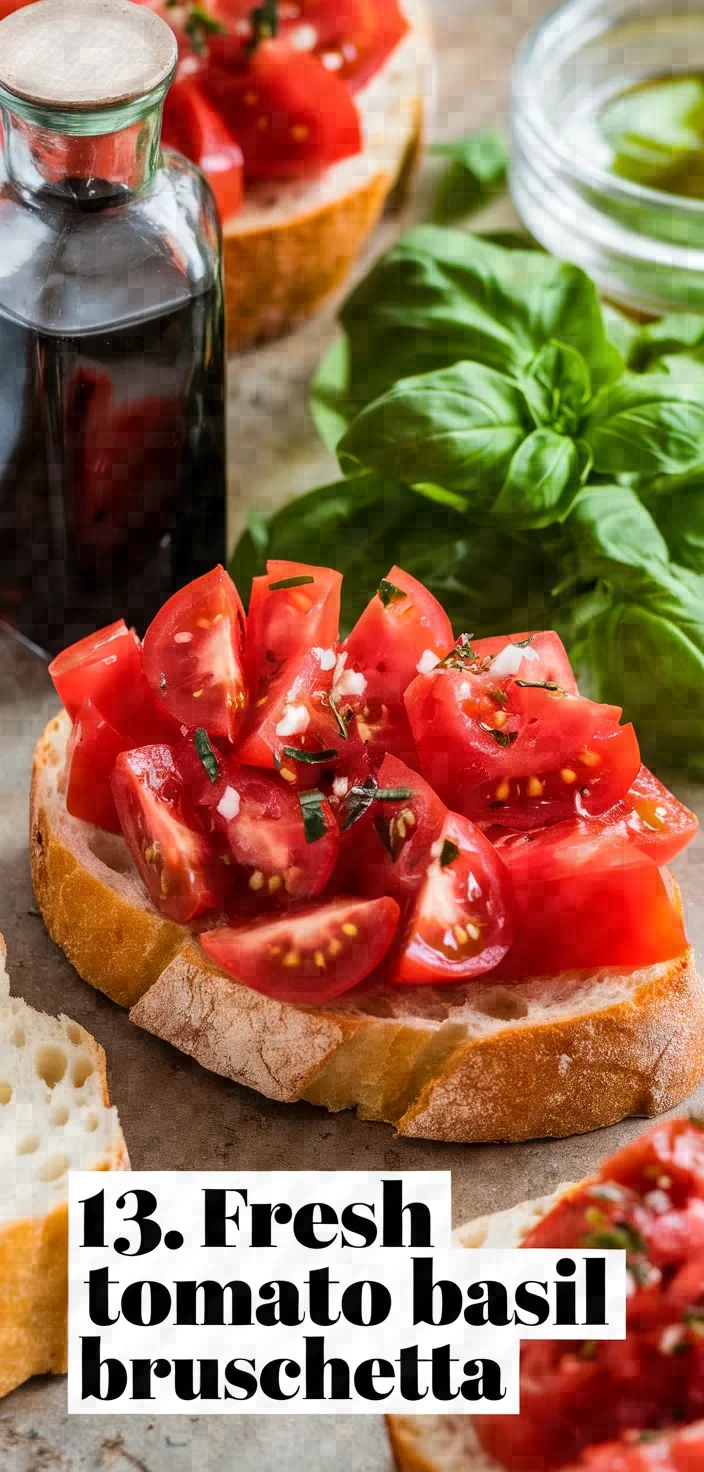 13. Fresh Tomato Basil Bruschetta