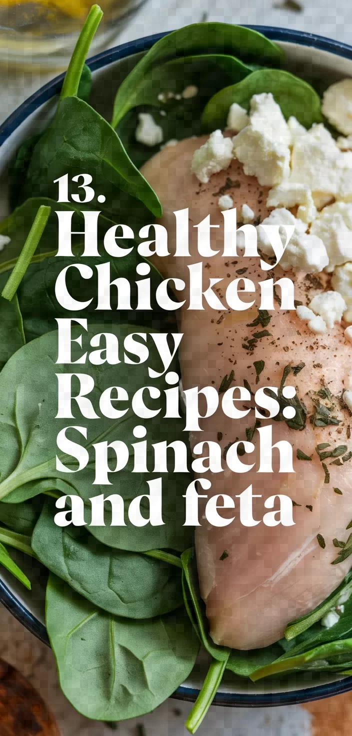 13. Healthy Chicken Easy Recipes: Spinach and Feta