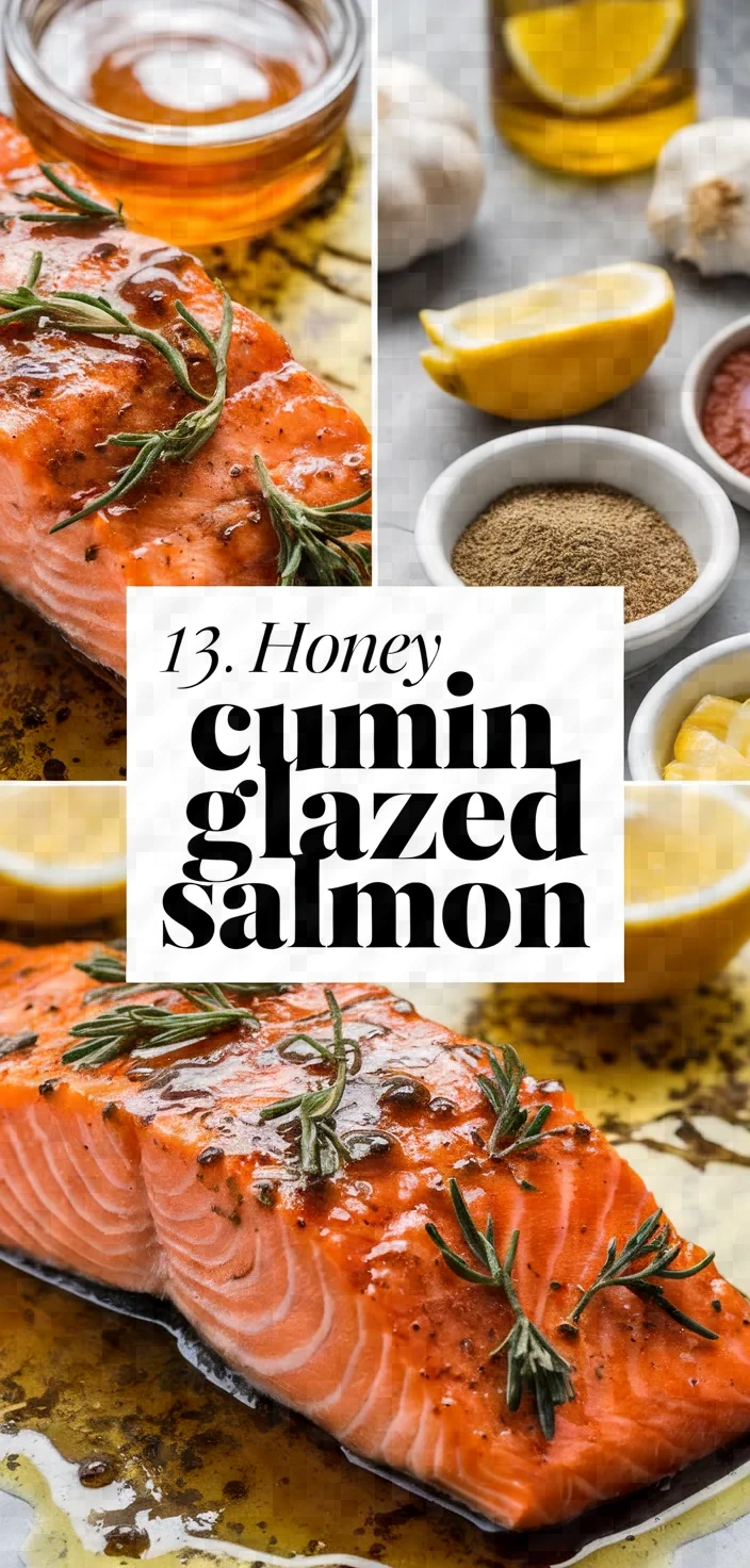 13. Honey Cumin Glazed Salmon