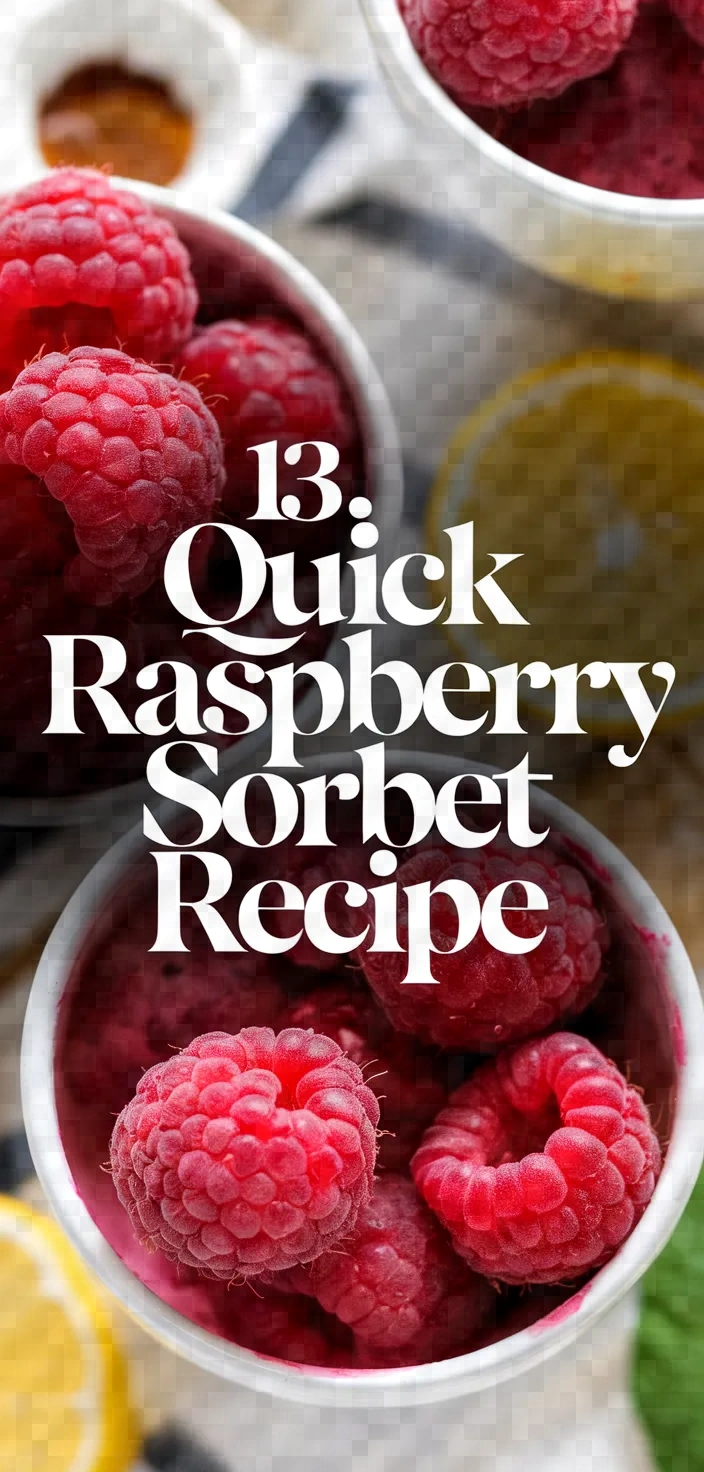 13. Quick Raspberry Sorbet Recipe