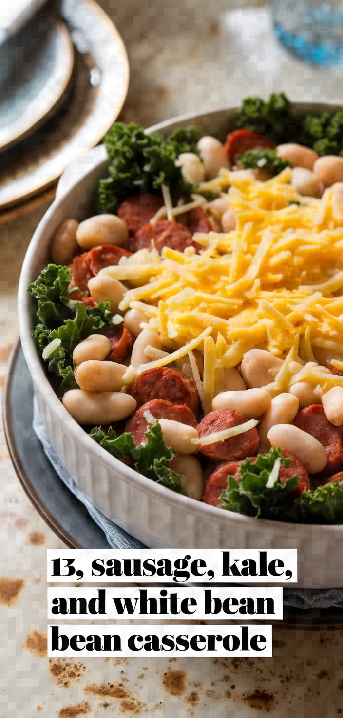 13. Sausage, Kale, and White Bean Casserole