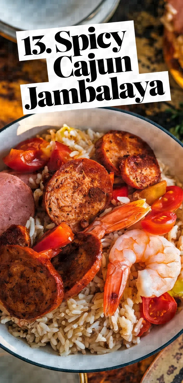 13. Spicy Cajun Jambalaya