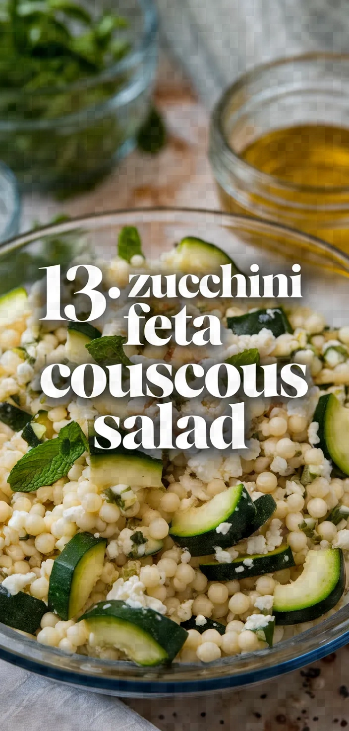 13. Zucchini Feta Couscous Salad