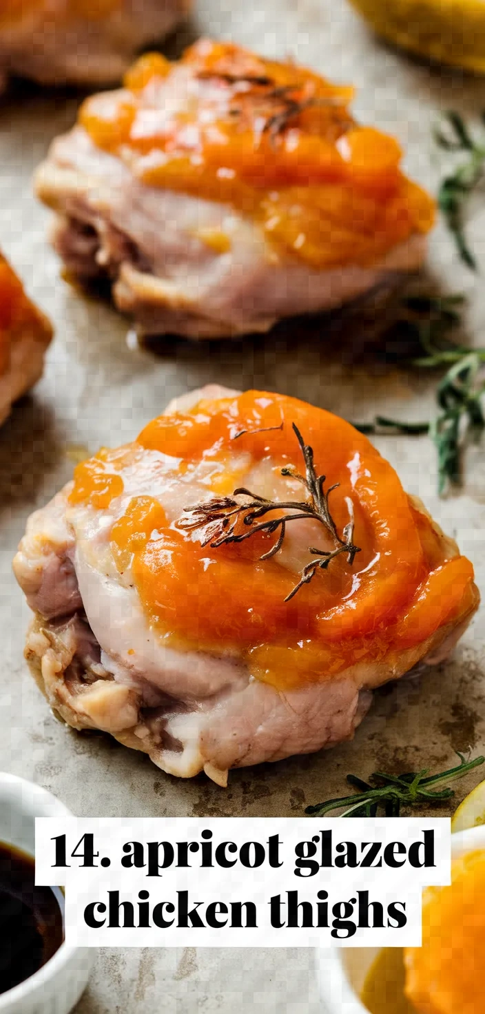 14. Apricot Glazed Chicken Thighs