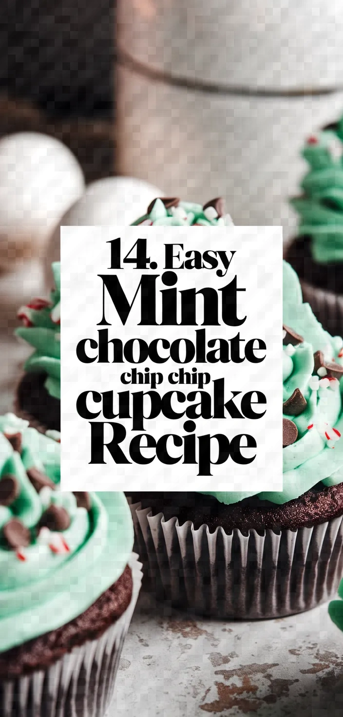 14. Easy Mint Chocolate Chip Cupcake Recipe