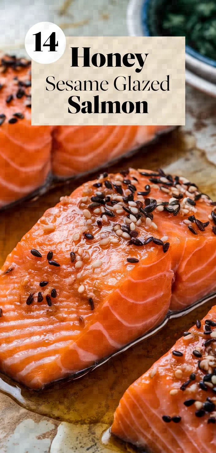 14. Honey Sesame Glazed Salmon