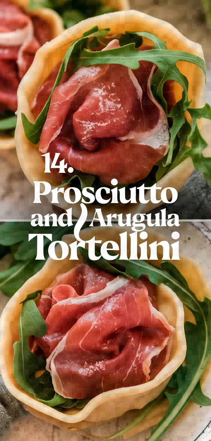 14. Prosciutto and Arugula Tortellini