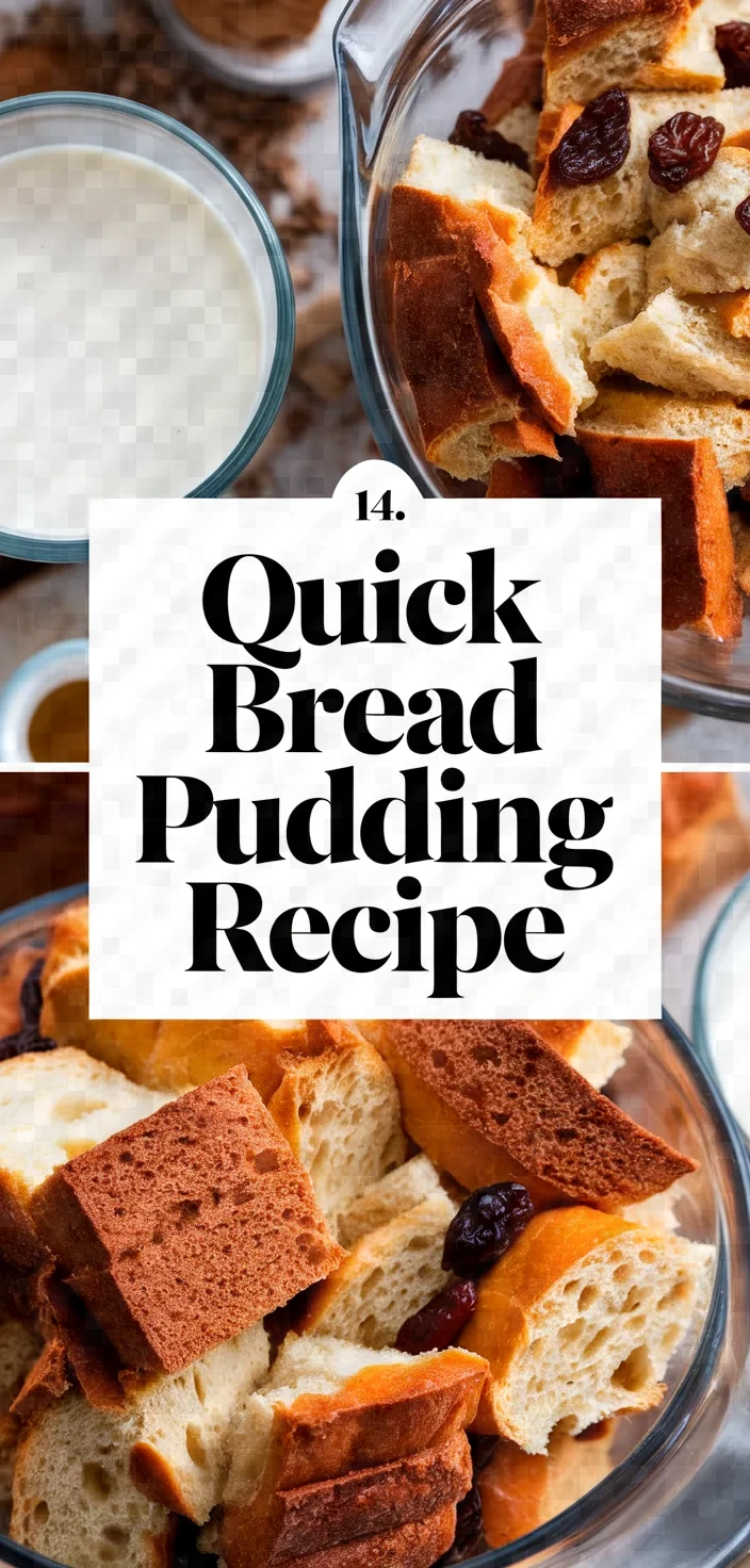 14. Quick Bread Pudding Recipe