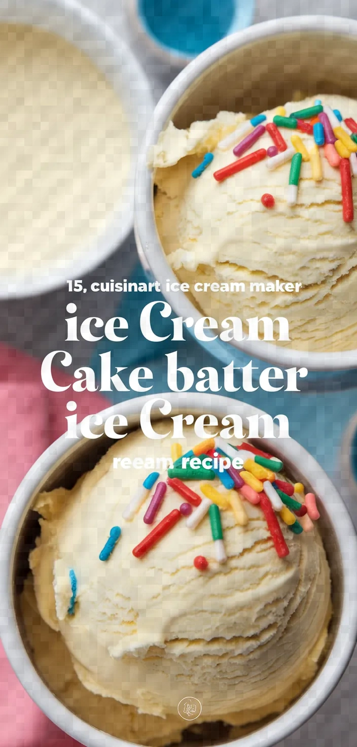 15. Cuisinart Ice Cream Maker Cake Batter Ice Cream Recipe