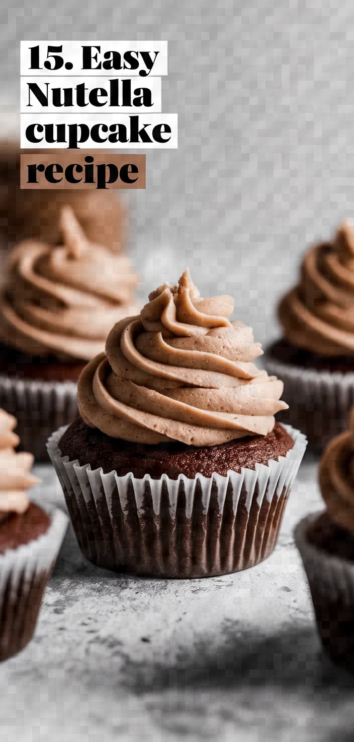 15. Easy Nutella Cupcake Recipe