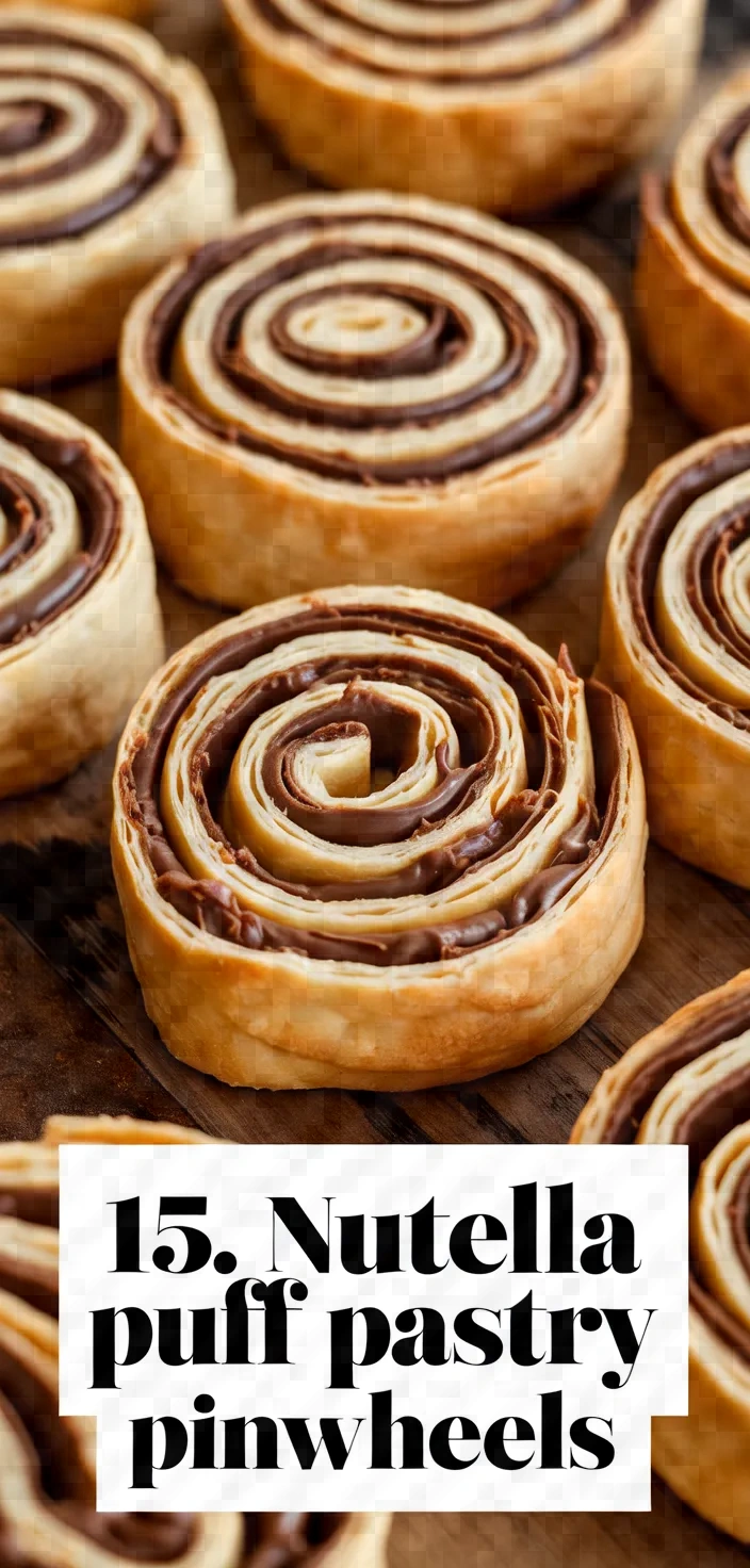 15. Nutella Puff Pastry Pinwheels