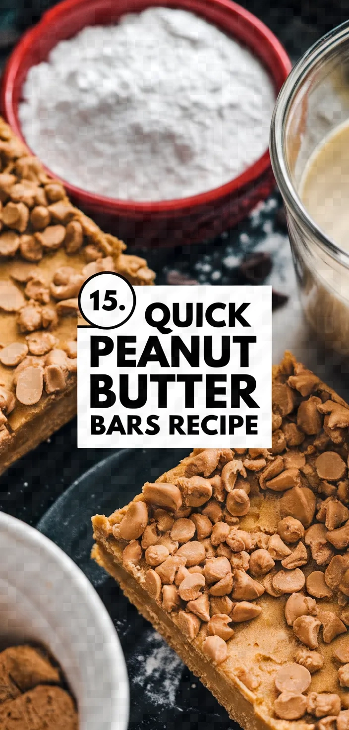 15. Quick Peanut Butter Bars Recipe