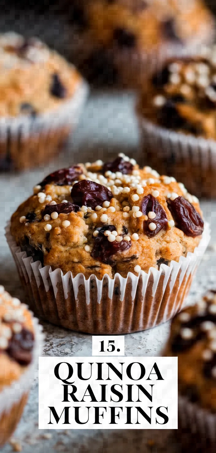 15. Quinoa Raisin Muffins