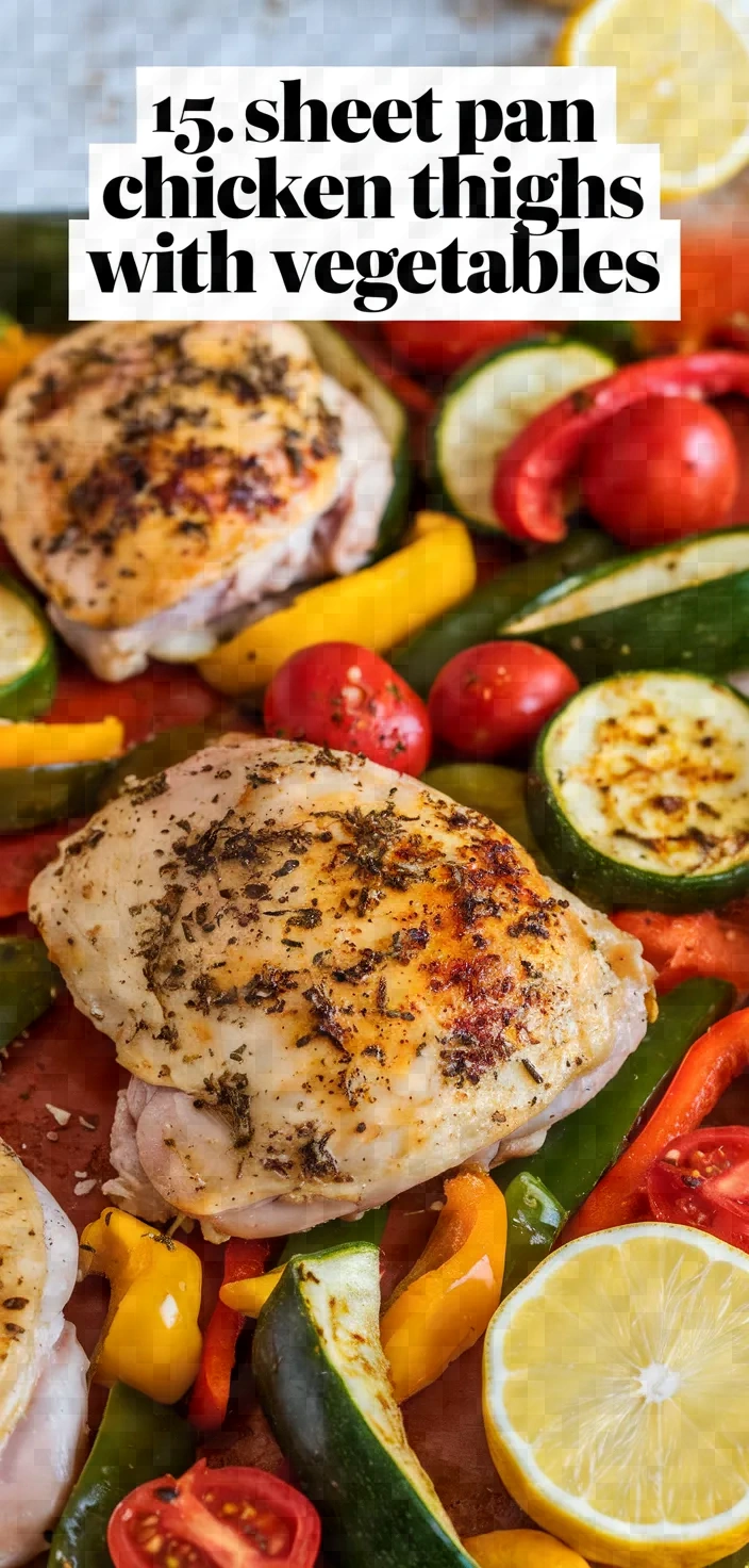 15. Sheet Pan Chicken Thighs with Vegetables