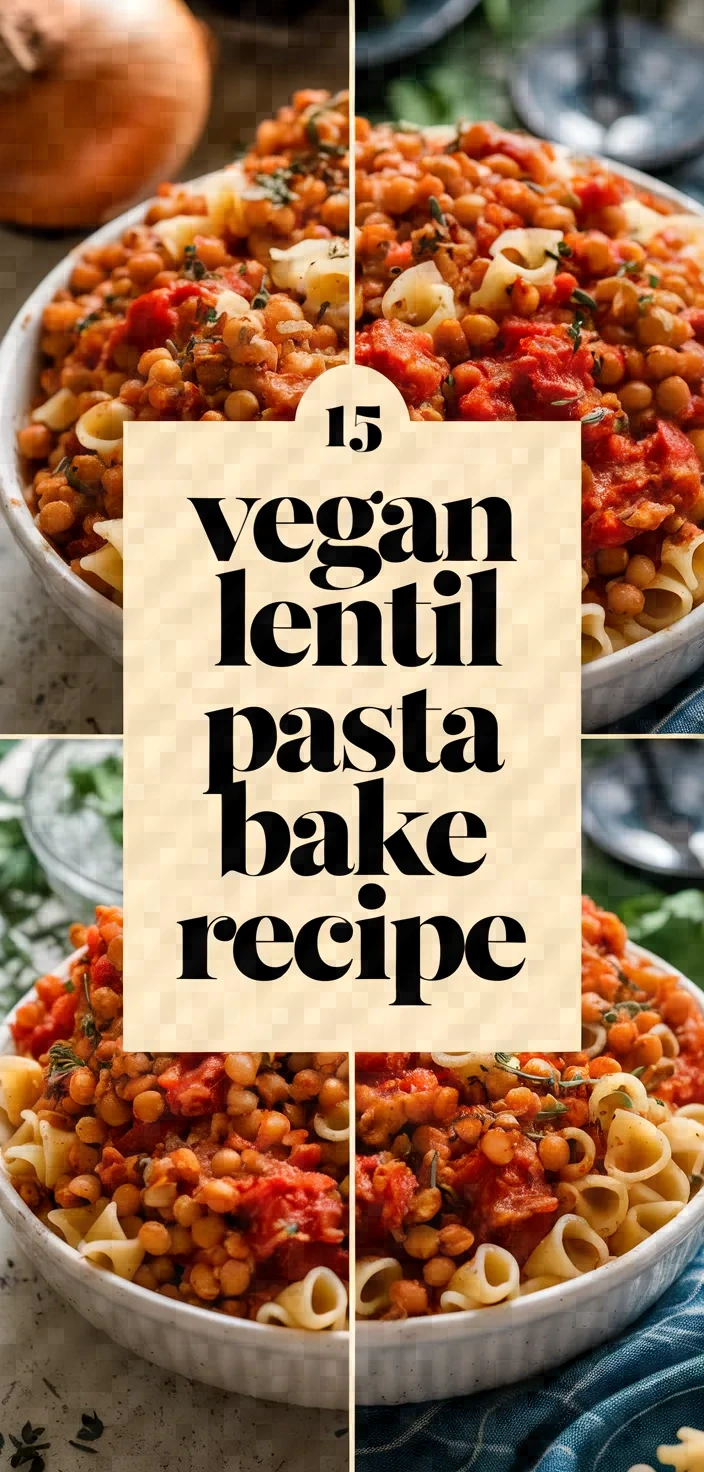 15. Vegan Lentil Pasta Bake Recipe