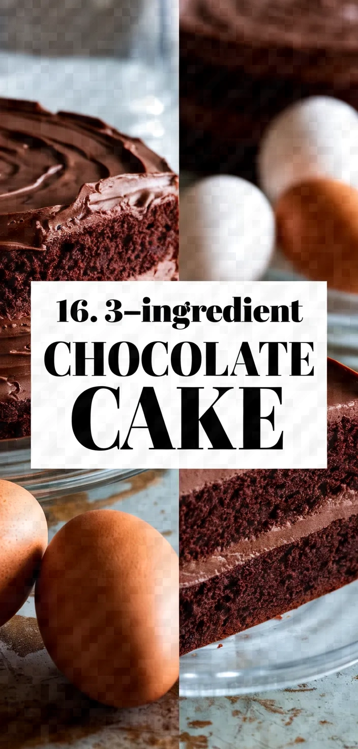 16. 3-Ingredient Chocolate Cake