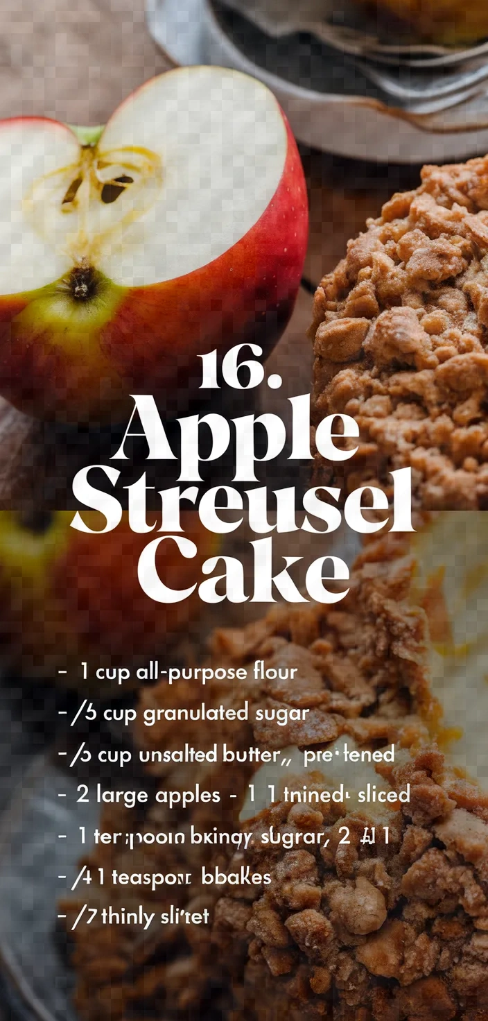 16. Apple Streusel Cake