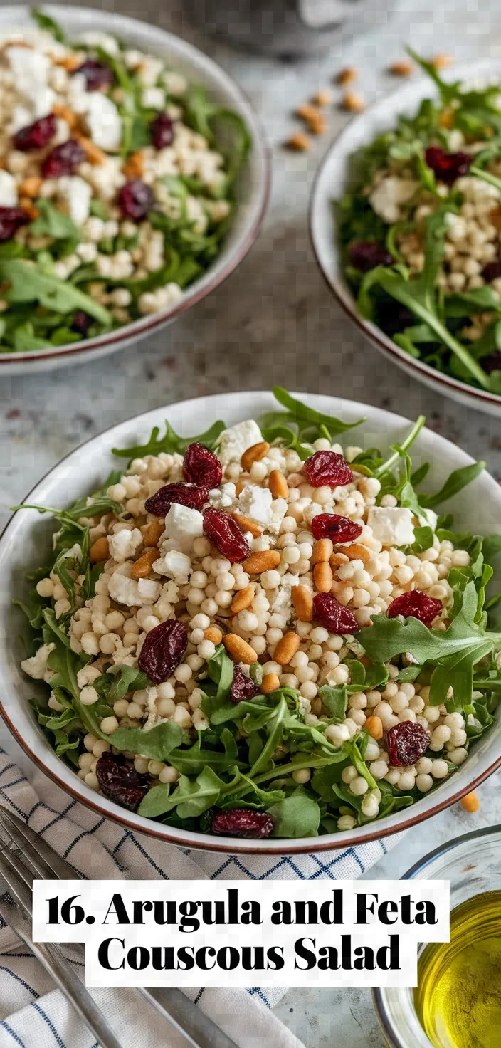 16. Arugula and Feta Couscous Salad