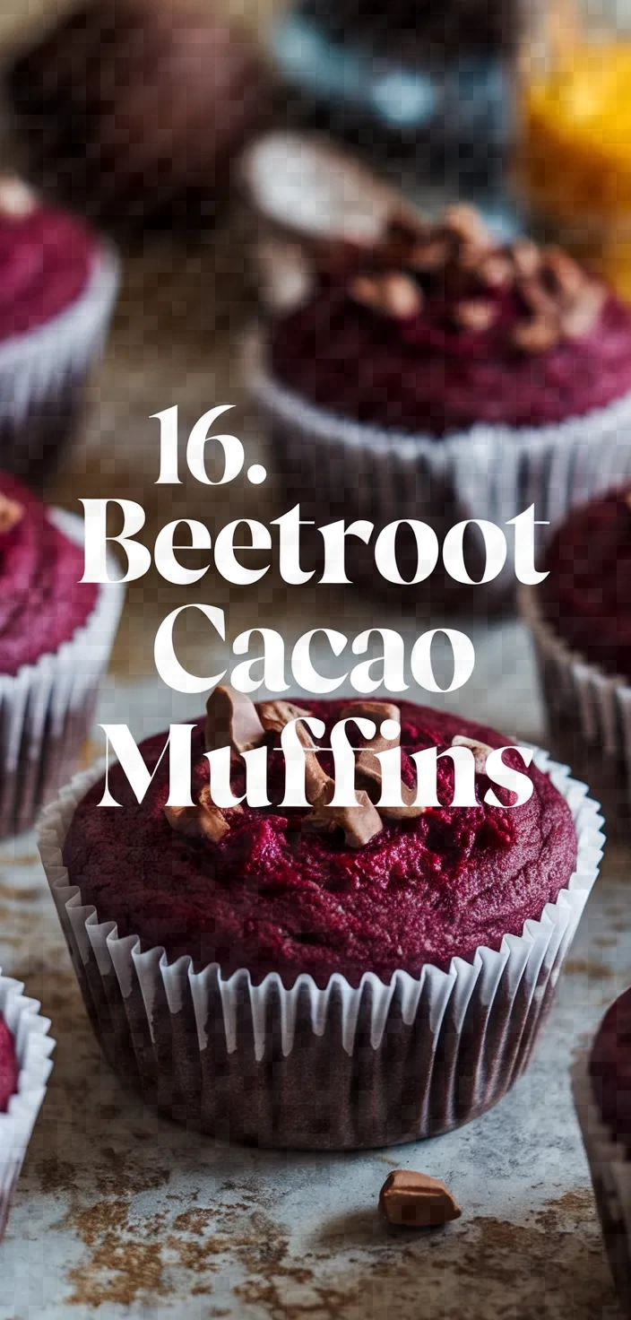 16. Beetroot Cacao Muffins