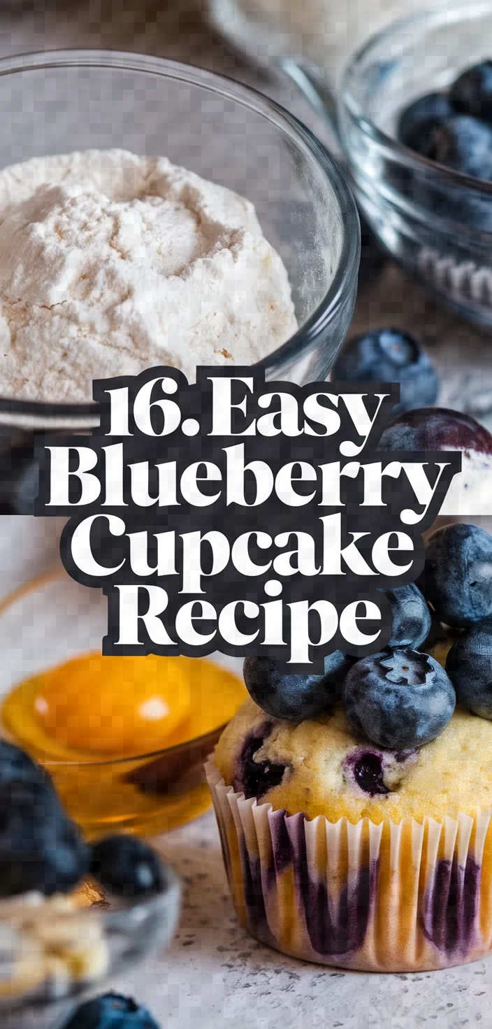 16. Easy Blueberry Cupcake Recipe