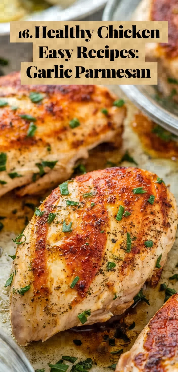 16. Healthy Chicken Easy Recipes: Garlic Parmesan