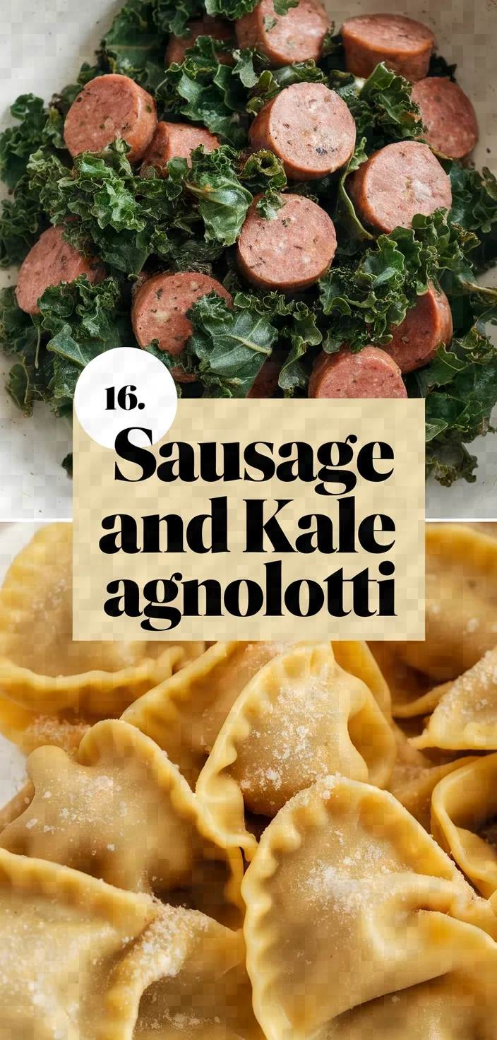 16. Sausage and Kale Agnolotti