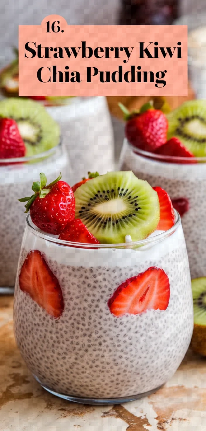 16. Strawberry Kiwi Chia Pudding