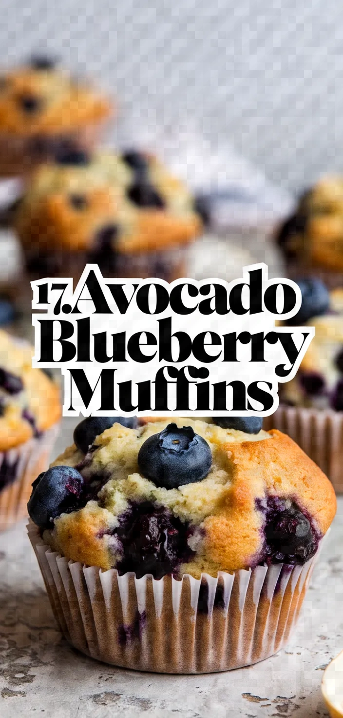 17. Avocado Blueberry Muffins