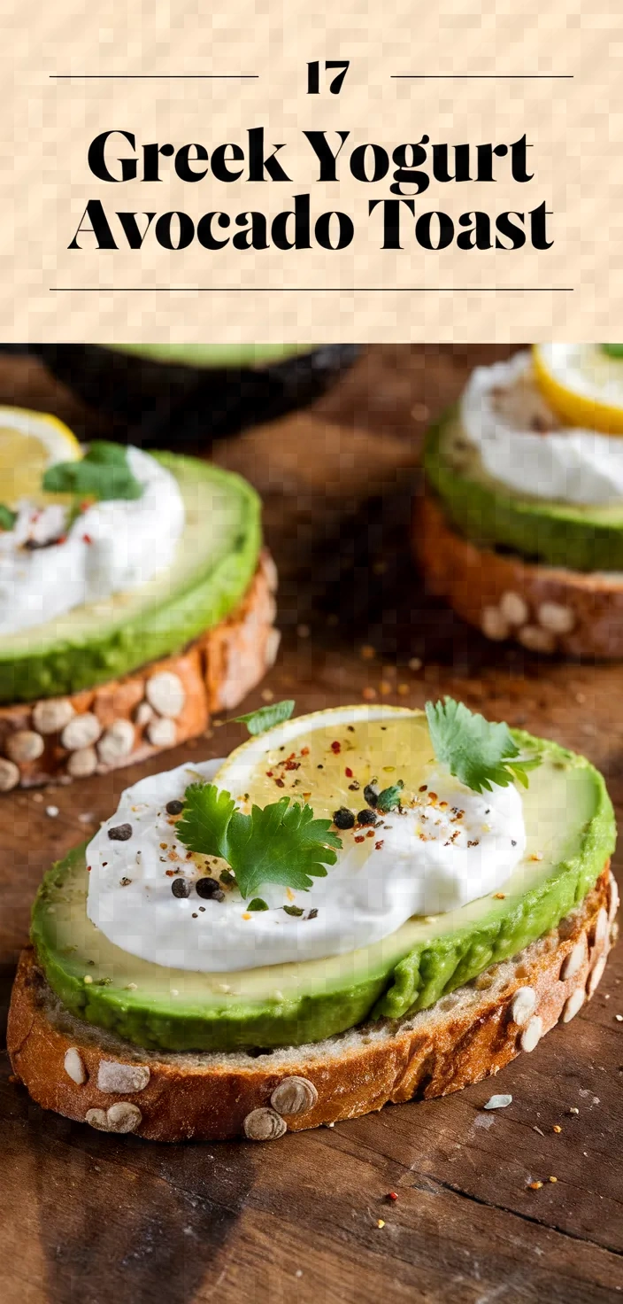 17. Greek Yogurt Avocado Toast