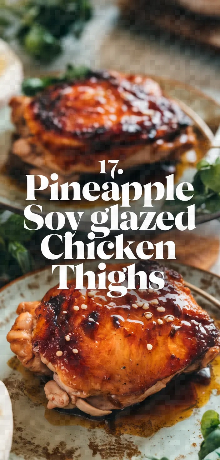 17. Pineapple Soy Glazed Chicken Thighs