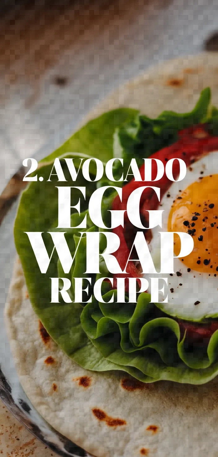 2. Avocado Egg Wrap Recipe