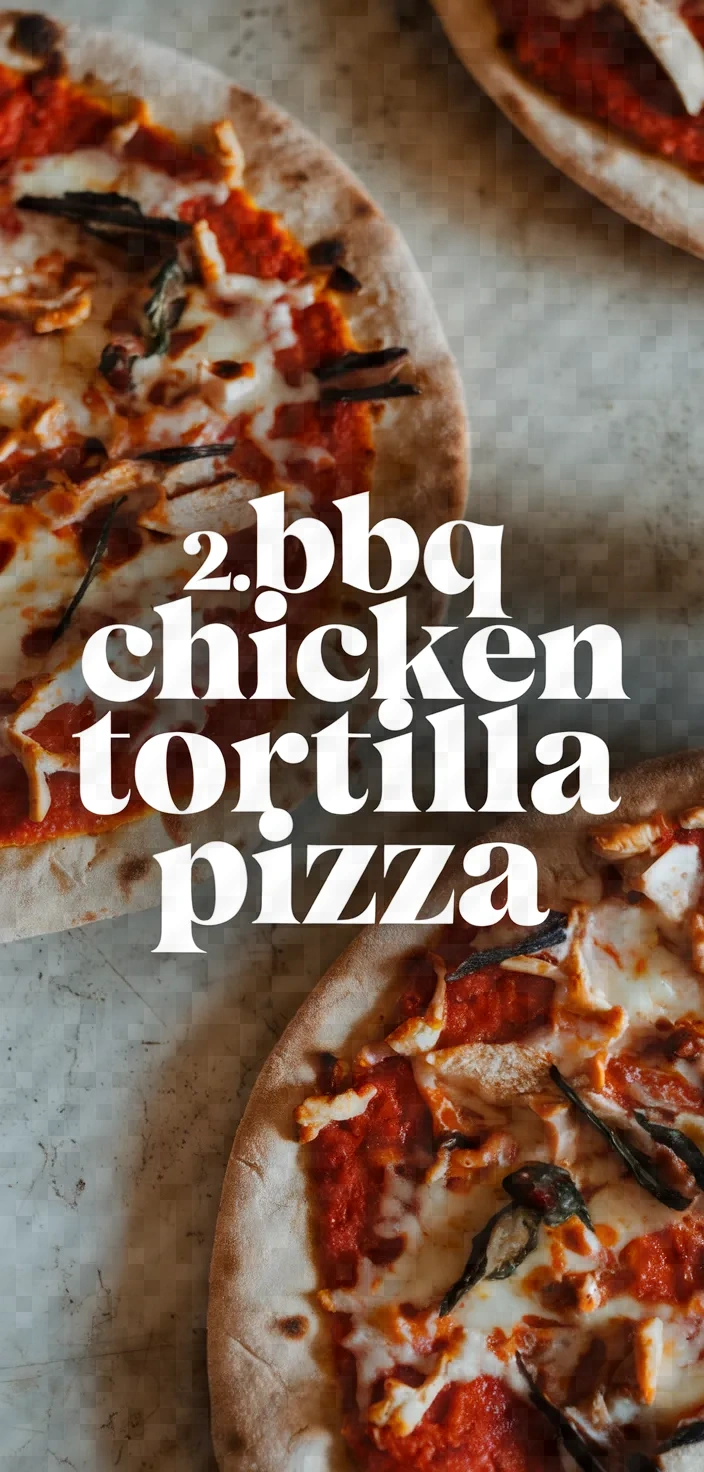 2. BBQ Chicken Tortilla Pizza