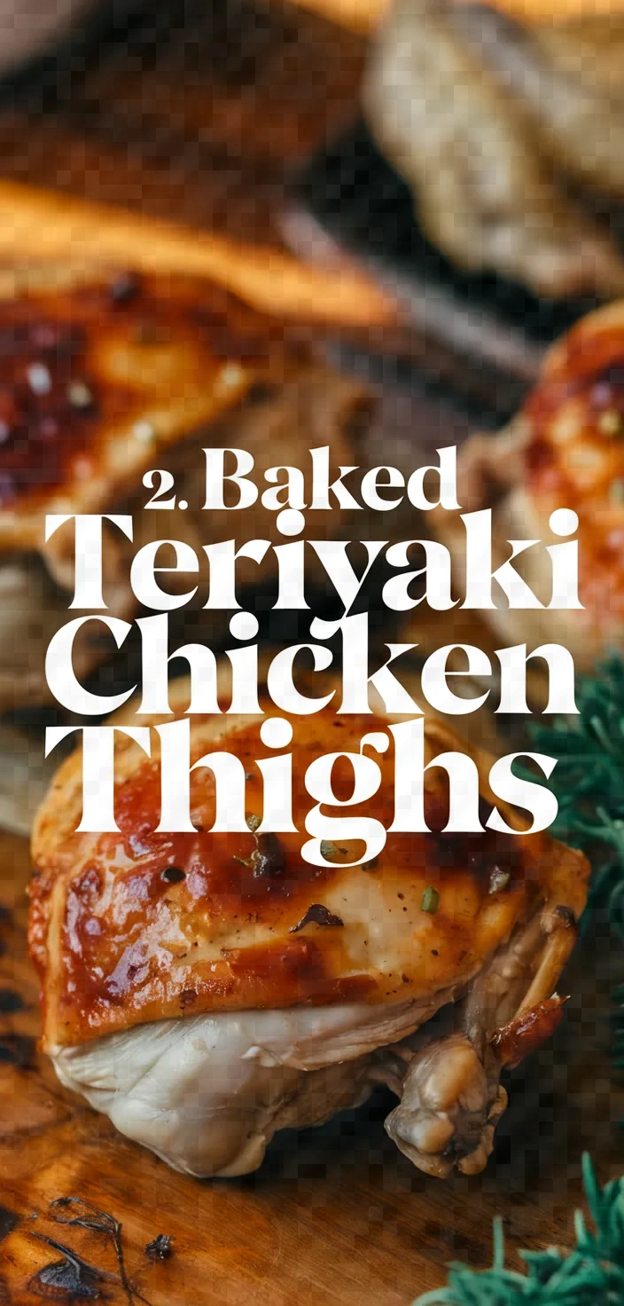 2. Baked Teriyaki Chicken Thighs