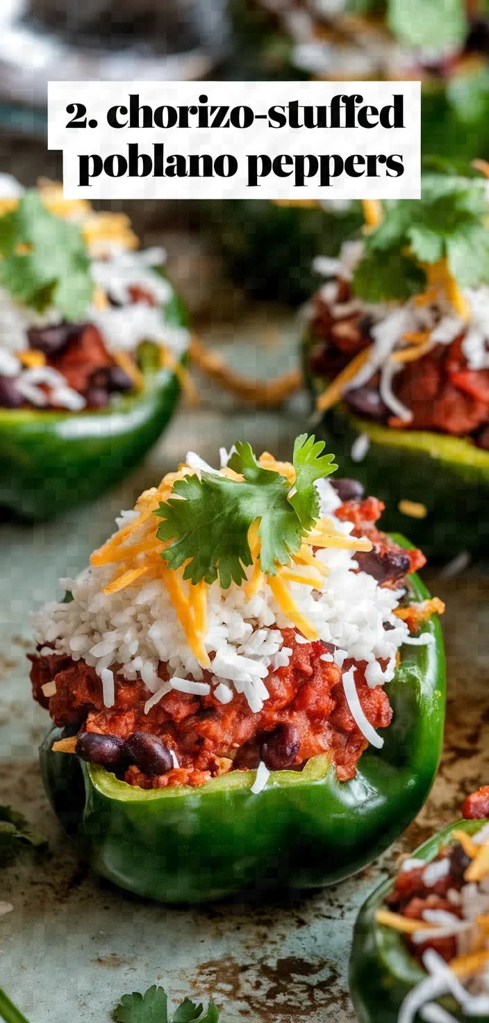 2. Chorizo-Stuffed Poblano Peppers