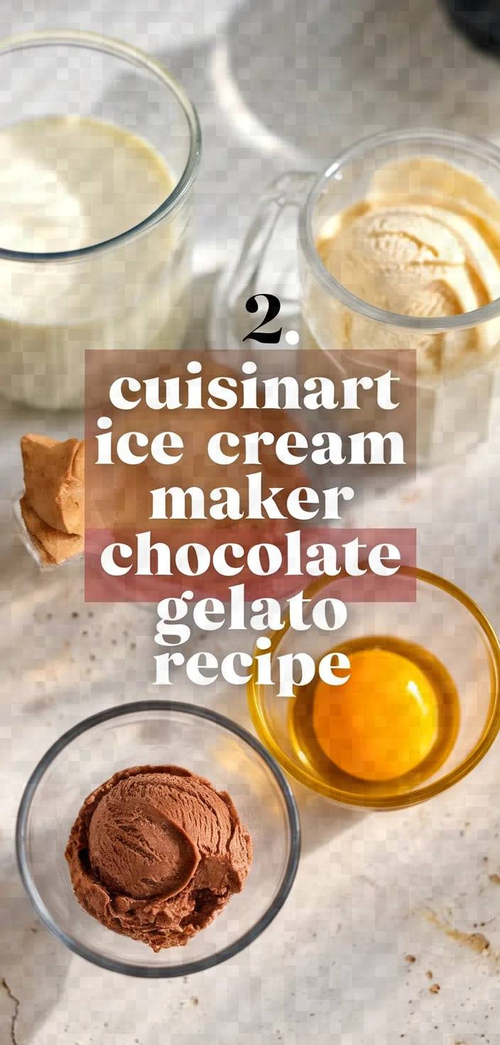 2. Cuisinart Ice Cream Maker Chocolate Gelato Recipe