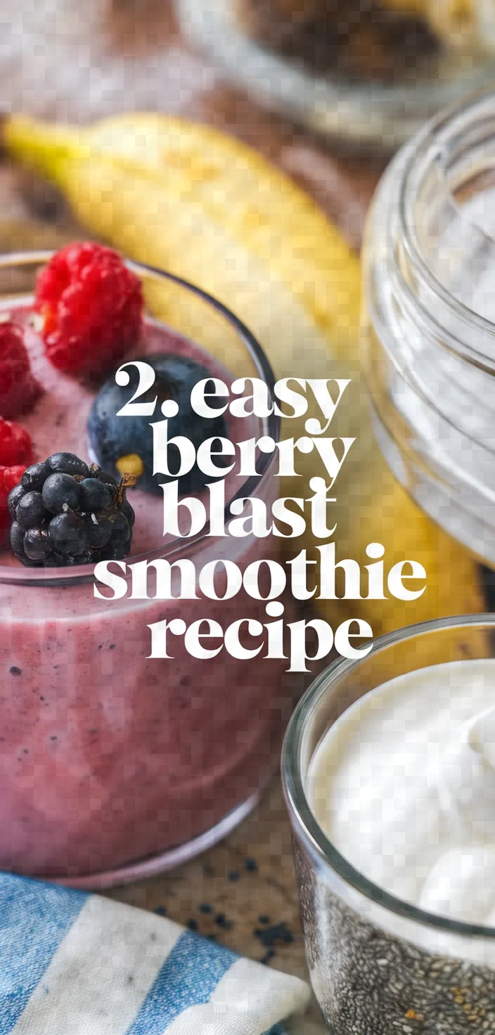 2. Easy Berry Blast Smoothie Recipe