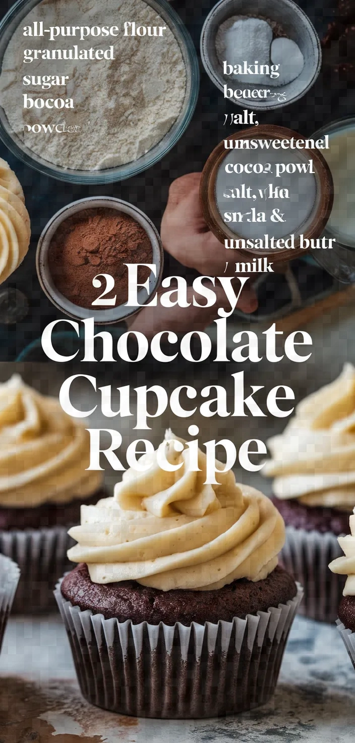 2. Easy Chocolate Cupcake Recipe