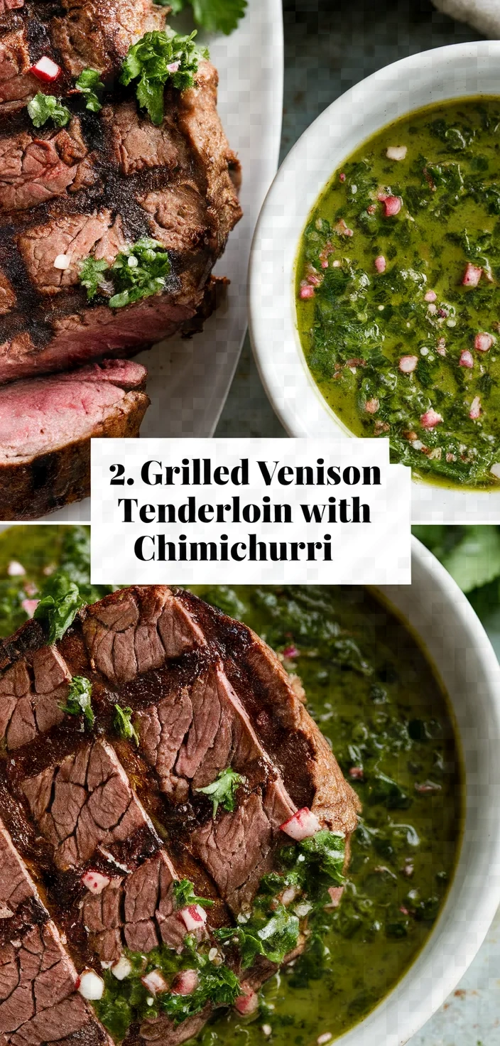 2. Grilled Venison Tenderloin with Chimichurri