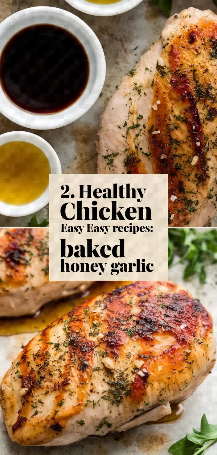 2. Healthy Chicken Easy Recipes: Baked Honey Garlic