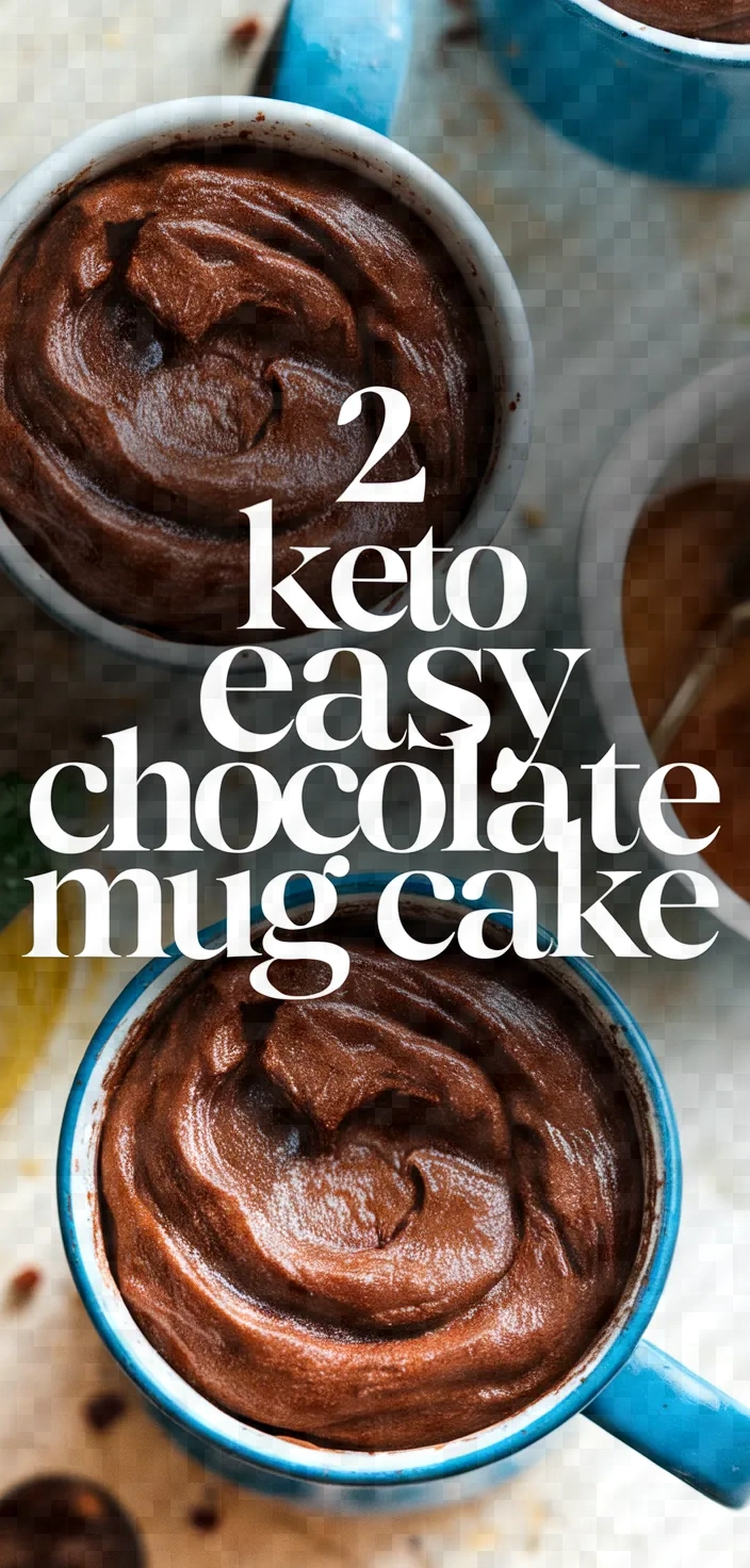 2. Keto Easy Chocolate Mug Cake